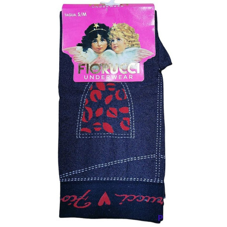 Capri jeans per donna cotone elasticizzato con impunture e tasca Fiorucci FLD019