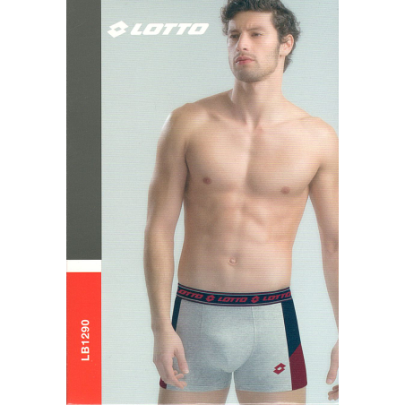 Boxer Lotto cotone bielastico colorato tinta unita con bande Lotto 1290