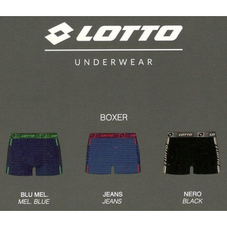 Boxer Lotto cotone bielastico colorato tinta unita con bande Lotto 1292