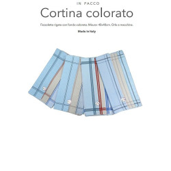12 fazzoletti 100% cotone per uomo tinta unita made in Italy Colombo Cortina