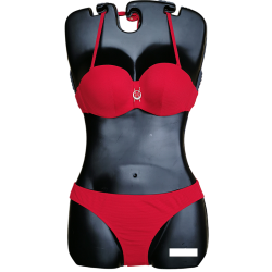 Bikini a fascia preformata con ferretto e slip fisso Lilly FL49