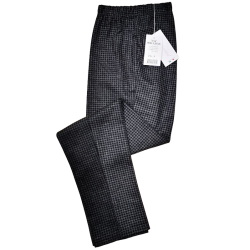 Pantalone dritto per donna elegante invernale caldo cotone Aertre 287/45 Pied de Poule