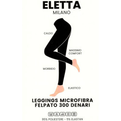 Leggings termici felpati caldissimi e morbidissimi microfibra Eletta Milano EL185