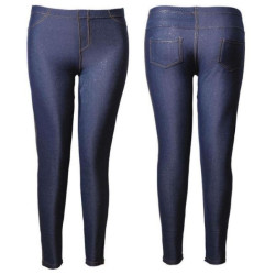 Leggings conformato donna invernali effetto jeans caldo e felpato Gladys PD0606