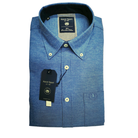 Camicia in flanella per uomo calda e morbida puro cotone 100% Ascot Sport 15686