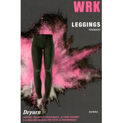 Leggings termico per donna sci e sport invernali Dryarn traspirante batteriostatico WRK353