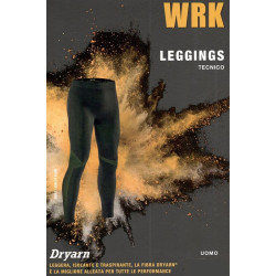 Calzamaglia uomo o leggings termico isolante e traspirante batteriostatico lavoro sci e sport invernali Dryarn WRK303