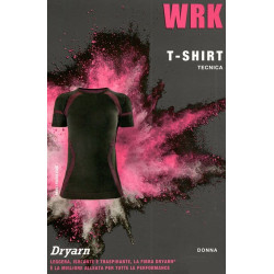 Maglia tecnica mezza manica per donna palestra e jogging Dryarn traspirante batteriostatico WRK351