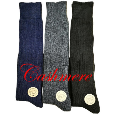 Calza Cashmere per donna e uomo gamba lunga in lana pregiata tinta unita costa inglese V509