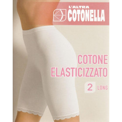 2 Slip donna gamba lunga protettive con bordo in pizzo Cotonella 3163 2 pezzi