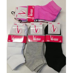 5 paia calze invisibili per donna 35/40 in cotone Virtus V720