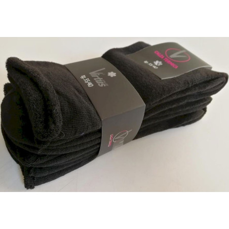 3 Calze sanitarie termiche per donna caldo cotone senza elastico non stringe V8550