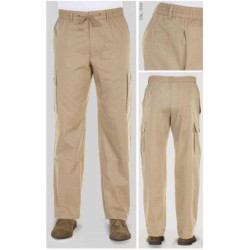 Pantalone uomo fresco e leggero con elastico 100% cotone popeline Sea Barrier Isola 2