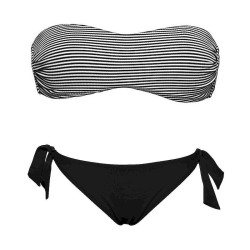 Bikini a fascia non imbottito con ferretto invisibile e slip annodato SièLei DP57
