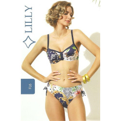 Bikini con reggiseno non imbottito con ferretto coppa D spalline regolabili e slip alto regolabile Lilly FL6